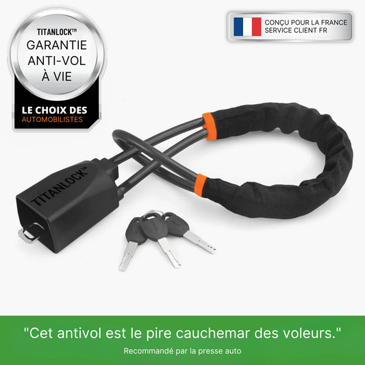 TitanLock® - Antivol mécanique volant-ceinture renforcé