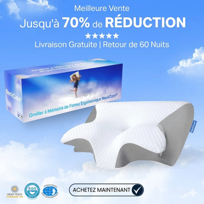 NeckCore® – Oreiller thérapeutique cervical à contour adaptatif