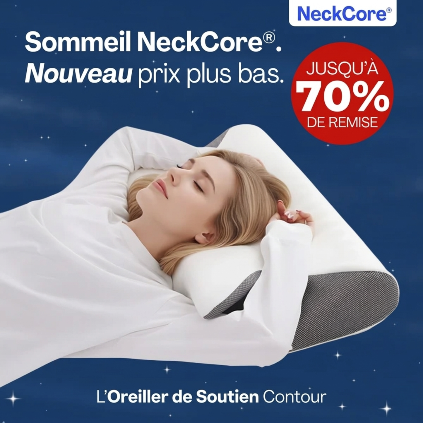 NeckCore® – Oreiller thérapeutique cervical à contour adaptatif