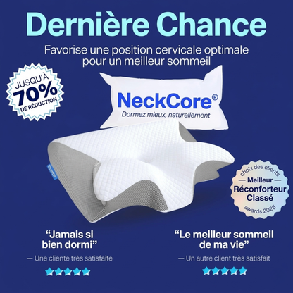 NeckCore® – Oreiller thérapeutique cervical à contour adaptatif