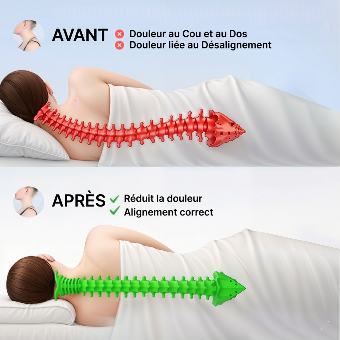 NeckCore® – Oreiller thérapeutique cervical à contour adaptatif